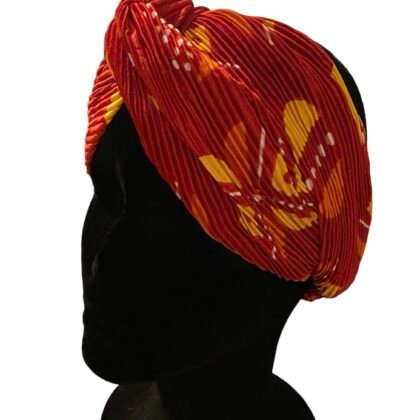 Headband en soie plissée