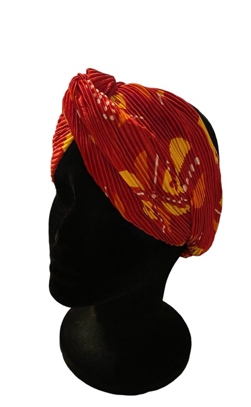 Headband en soie plissée