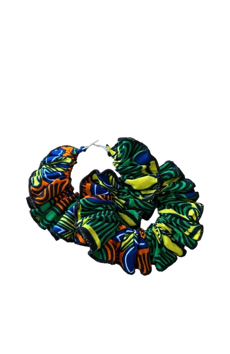 Créoles en wax froncé – Image 4
